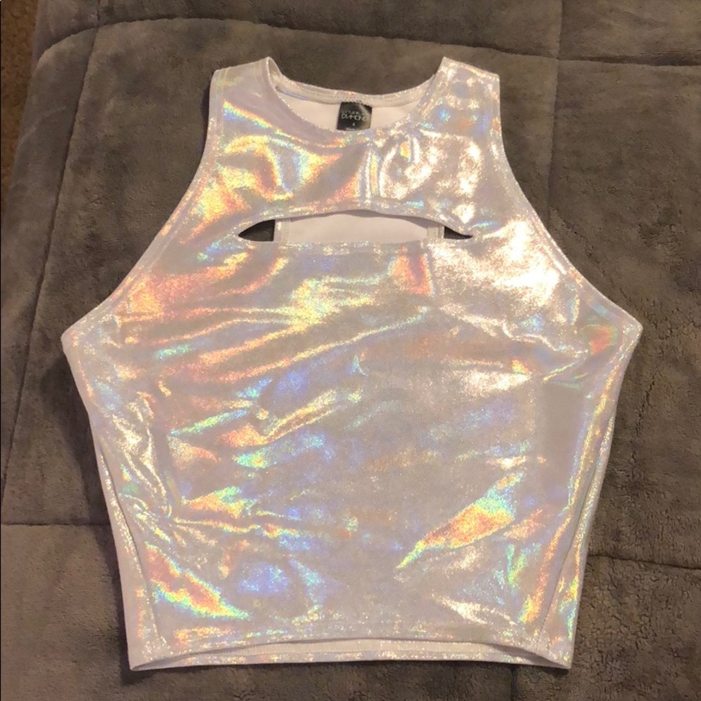 Holographic Crop Top